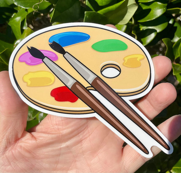 Paint Palette Vinyl Decal - Art Artist Bumper Sticker