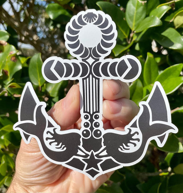 Mermaid Anchor Magnet - Ocean Beach Magnetic Car Decal