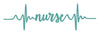 WickedGoodz Die Cut Nurse Heartbeat Decal - Nursing Pulse Bumper Sticker - Perfect Pinning Graduate Gift-WickedGoodz
