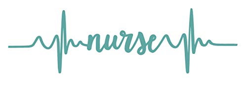 WickedGoodz Die Cut Nurse Heartbeat Decal - Nursing Pulse Bumper Sticker - Perfect Pinning Graduate Gift-WickedGoodz