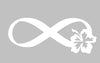 WickedGoodz Die Cut Infinity Loop Hibiscus Decal - Tropical Beach Bumper Sticker - Perfect Beach Gift-WickedGoodz