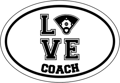 Baseball Coach Vinyl Decal - Base Ball Bumper Sticker