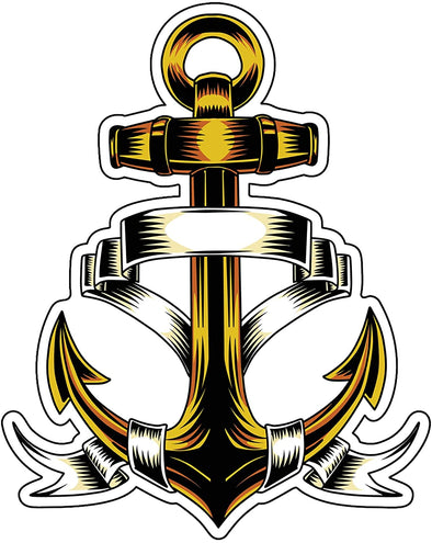 Anchor Vinyl Decal - Nautical Bumper Sticker