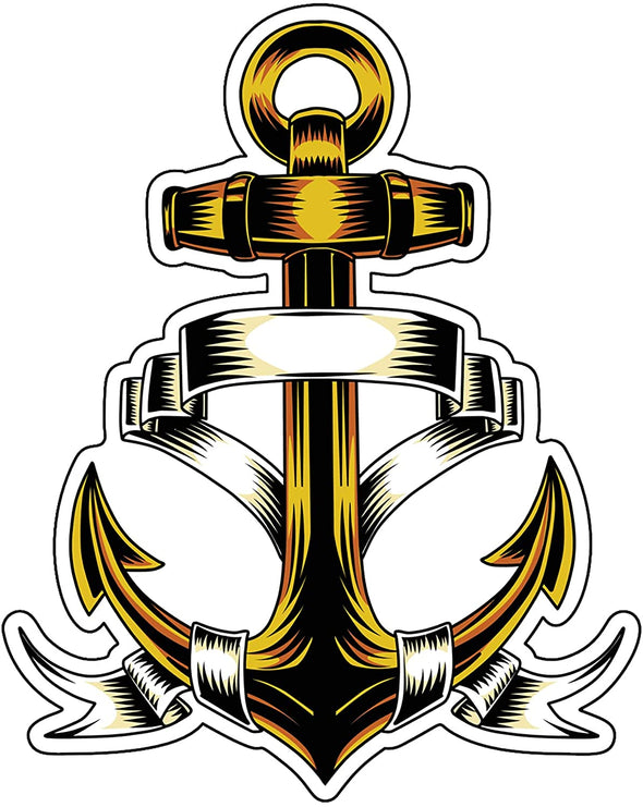 Anchor Vinyl Decal - Nautical Bumper Sticker