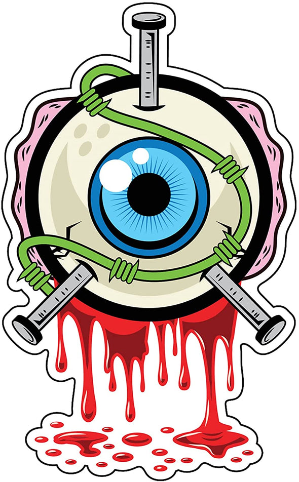 Bloody Eyeball Vinyl Decal - Pop Horror Bumper Sticker