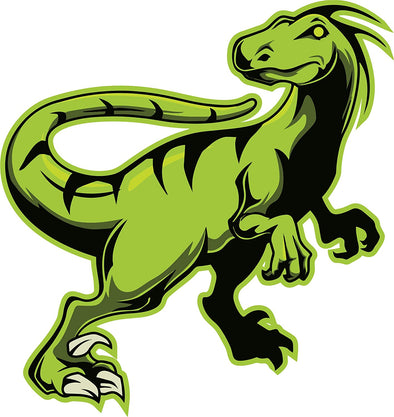 Green Raptor Dino Sticker