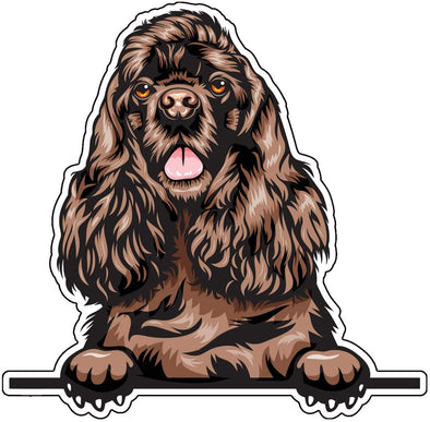 Smiling Cocker Spaniel Vinyl Decal - Dog Breed Bumper Sticker