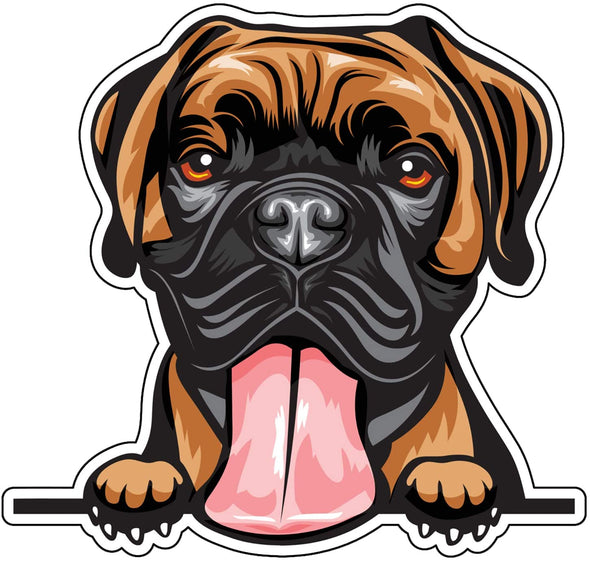 Smiling Boxer Vinyl Decal - Dog Breed Bumper Sticker
