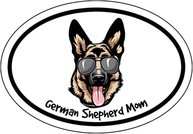 Oval Sunglasses German Shepherd Mom Vinyl Sticker