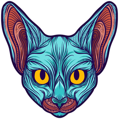 Sphynx Cat Vinyl Decal - Feline Bumper Sticker