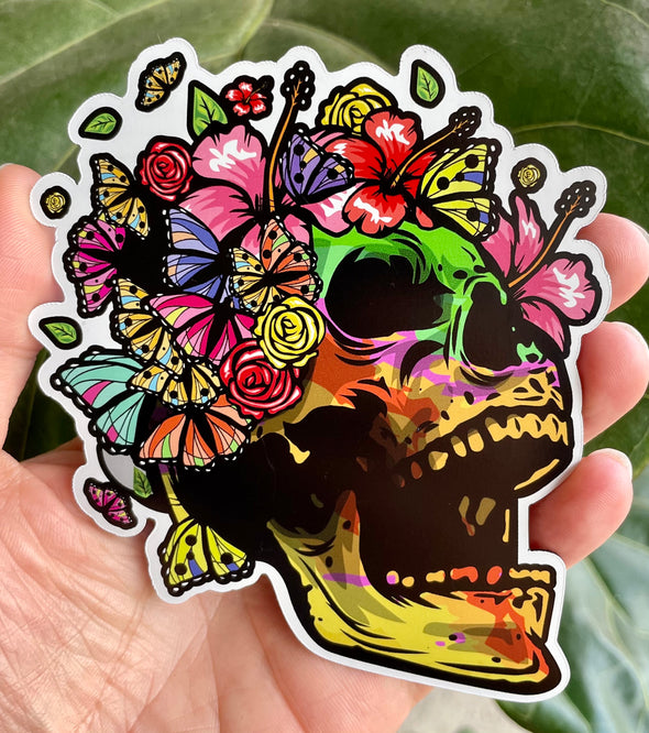 Butterfly Skull Magnet 5 inch