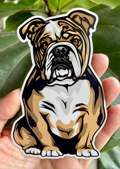 Sitting Bulldog Magnet 5 inch