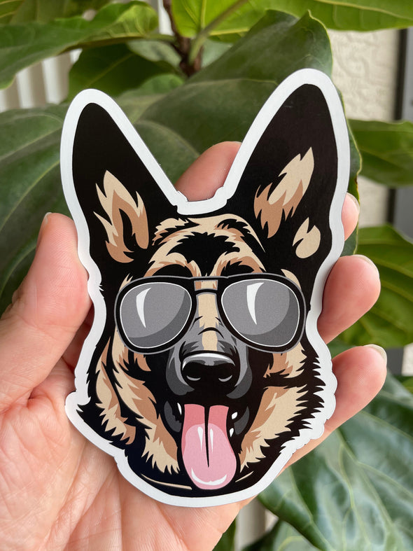 Sunglasses German Shepherd Magnet 5 inch
