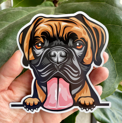 Smiling Boxer Dog Magnet 5 Inch