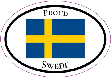 Proud Swede Vinyl Decal - Swedish Flag Bumper Sticker - Sweden Sticker