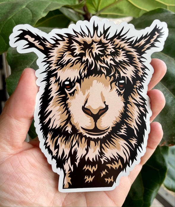 Funny Llama Magnet - Alpaca Magnetic Car Decal