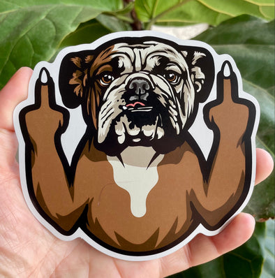 Funny Bulldog Magnet - Bull Dog Magnetic Car Decal