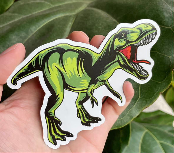Green T-Rex Dino Magnet - Dinosaur Magnetic Car Decal