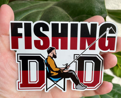 Fishing Dad Magnet - Fisherman Magnetic Car Decal