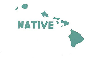 Custom Vinyl Native Hawaii Home Decal, HI State Bumper Sticker, for Tumblers, Laptops, Car Windows - Choose Color and Size-WickedGoodz