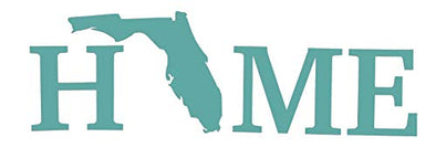Custom Vinyl Florida Home Decal, FL State Bumper Sticker, for Tumblers, Laptops, Car Windows - Choose Color and Size-WickedGoodz