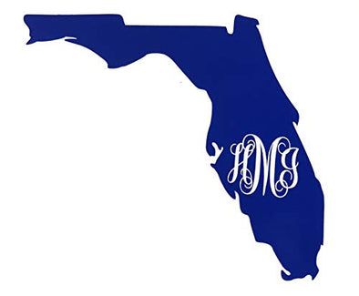 Custom Florida Vine Monogram Vinyl Decal-WickedGoodz