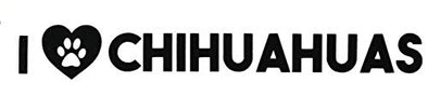 Custom I Love My Chihuahua Decal Dog Breed Bumper Sticker-WickedGoodz
