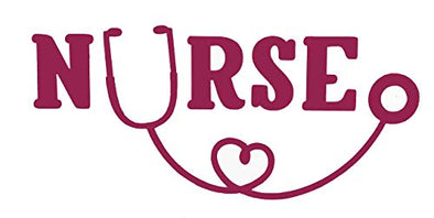 Custom Vinyl Stethoscope Nurse Decal - Nursing Student Bumper Sticker, for Tumblers, Laptops, Car Windows - Perfect LPN CNA RN Gift-WickedGoodz
