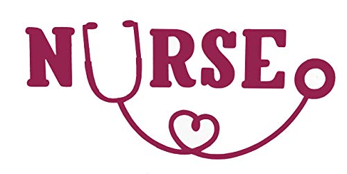 Custom Vinyl Stethoscope Nurse Decal - Nursing Student Bumper Sticker, for Tumblers, Laptops, Car Windows - Perfect LPN CNA RN Gift-WickedGoodz