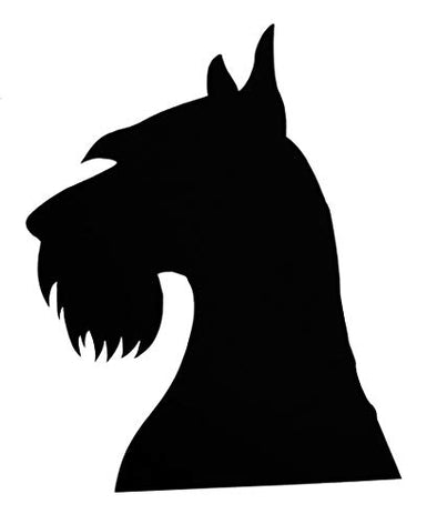 Custom Schnauzer Dog Vinyl Decal - Dog Breed Bumper Sticker, for Laptops or Car Windows - Personalized Pick Size and Color Style Two-WickedGoodz