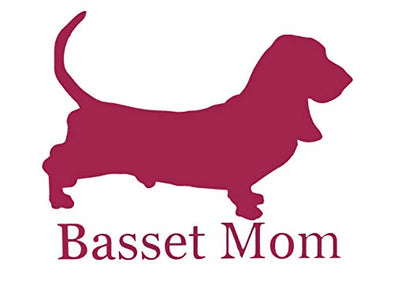 Custom Basset Hound Mom Vinyl Decal-WickedGoodz