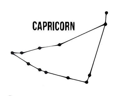 WickedGoodz Custom Vinyl Star Constellation Capricorn Decal - Astronomy Bumper Zodiac sticker, for Tumblers, Laptops, Car Windows - Pick Size and Color-WickedGoodz