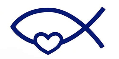 Custom Fish Heart Vinyl Decal-WickedGoodz