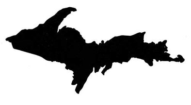 Custom Vinyl Upper Peninsula Michigan Decal UP State Bumper Sticker, for Tumblers, Laptops, Car Windows - Choose Color and Size-WickedGoodz