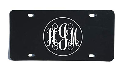 Personalized Monogram Vanity Plate, Circle Script Design-WickedGoodz