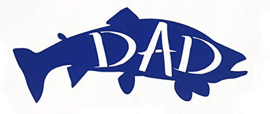 Custom Trout Dad Vinyl Decal - Fishing Bumper Sticker, for Tumblers, Laptops or Car Windows - Great Gift for Fathers-WickedGoodz