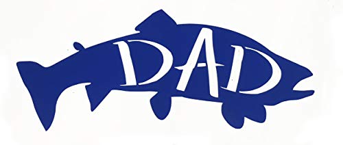 Custom Trout Dad Vinyl Decal - Fishing Bumper Sticker, for Tumblers, Laptops or Car Windows - Great Gift for Fathers-WickedGoodz