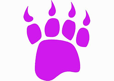 WickedGoodz Pink Bear Track Vinyl Window Decal Transfer - Hiking Bumper Sticker - Perfect Outdoor Lover Gift-WickedGoodz