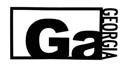 Custom Vinyl Georgia Decal - Ga State Bumper Sticker, for Tumblers, Laptops, Car Windows - Choose Color and Size-WickedGoodz