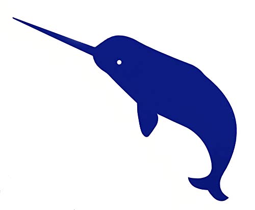 Custom Vinyl Narwal Decal, Nautical Sea Life Bumper Sticker, for Tumblers, Laptops, Car Windows-WickedGoodz