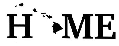 Custom Vinyl Hawaii Home Decal, HI State Bumper Sticker, for Tumblers, Laptops, Car Windows - Choose Color and Size-WickedGoodz