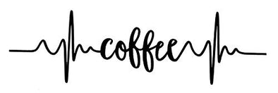 Custom Pulse Coffee Vinyl Decal - Java Heart Beat Bumper Sticker, for Tumblers, Laptops, Car Windows - EKG Coffee Gift-WickedGoodz