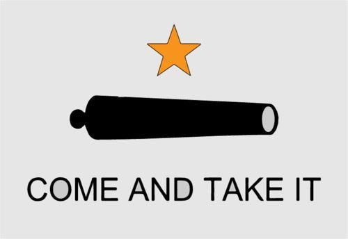 WickedGoodz Battle of Gonzales Flag Vinyl Decal - Patriotic Bumper Sticker - Great 2nd Amendment Gift-WickedGoodz