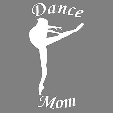WickedGoodz White Vinyl Dance Mom Decal Transfer - Dancer Bumper Sticker - Perfect Dance Mom Gift-WickedGoodz