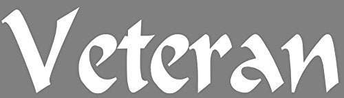 WickedGoodz White Vinyl Veteran Vinyl Decal Transfer - Military Bumper Sticker - Perfect Veteran Military Gift-WickedGoodz