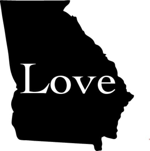 WickedGoodz Vinyl Georgia Decal - State Love Bumper Sticker - Perfect GA Gift-WickedGoodz