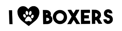 Custom I Love Boxers Vinyl Decal Dog Breed Bumper Sticker-WickedGoodz
