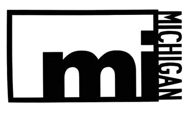 Custom Vinyl Michigan Decal, MI State Bumper Sticker, for Tumblers, Laptops, Car Windows - Choose Color and Size-WickedGoodz