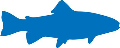 WickedGoodz Die Cut Blue Trout Vinyl Decal - Fishing Bumper Sticker - Perfect Fly Fishing Angler Gift-WickedGoodz