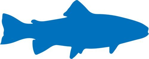 WickedGoodz Die Cut Blue Trout Vinyl Decal - Fishing Bumper Sticker - Perfect Fly Fishing Angler Gift-WickedGoodz